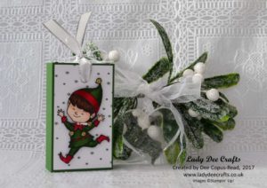 Ribbon Slider Christmas Box for Tic Tacs using Stampin' Up! products - Lady Dee Crafts