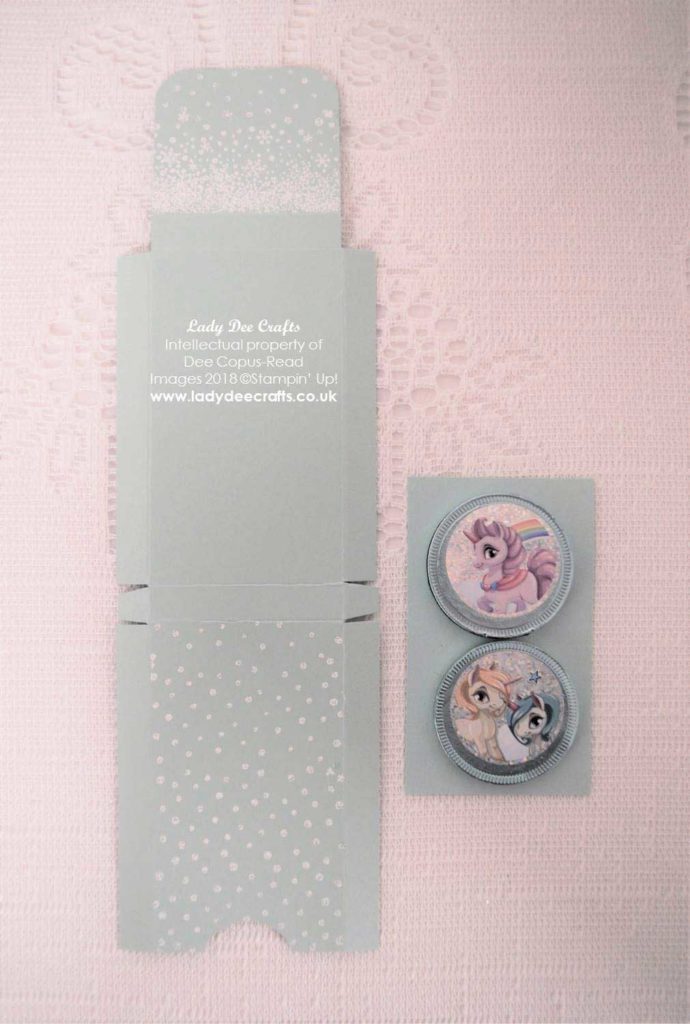 Snowflake Showcase #6 - chocolate coin holders using stampin' up! products for Christmas stockings, favours or craft fair – by Dee Copus-Read, Lady Dee Crafts