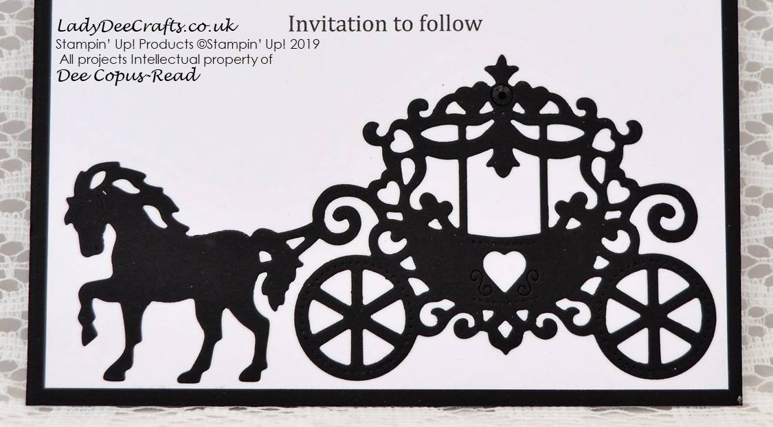 Hayley & TJ's Horse & Carriage Save the Date cards - by Dee Copus-Read, Lady Dee Crafts