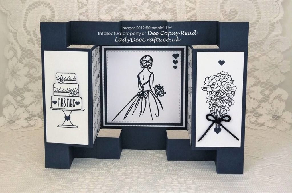Double Display Wedding card for the InspireINK Blog Hop #19 -by Dee Copus-Read, Lady Dee Crafts