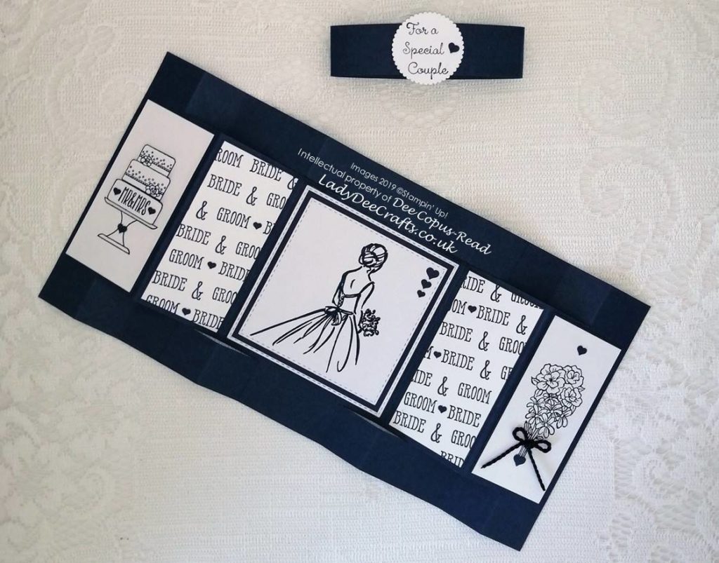 Double Display Wedding card for the InspireINK Blog Hop #19 -by Dee Copus-Read, Lady Dee Crafts